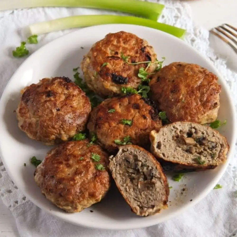 Mushroom Stuffed Meatballs