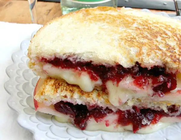 Brie, Apple and Cranberry Grilled Cheese