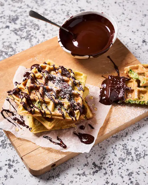 Charlie’s Zucchini and Spinach Waffles