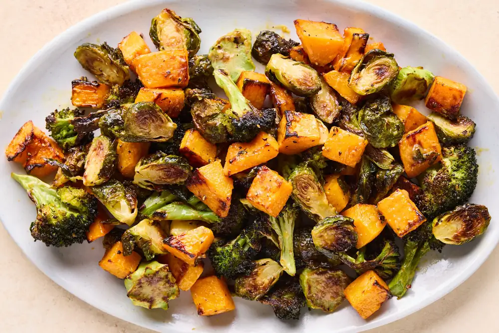 Two-Stage Roasting Method for Maple-Dijon Winter Vegetables
