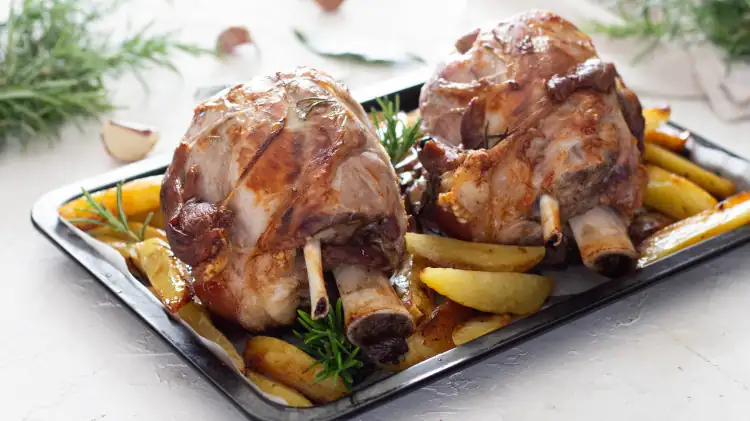 Baked pork shank