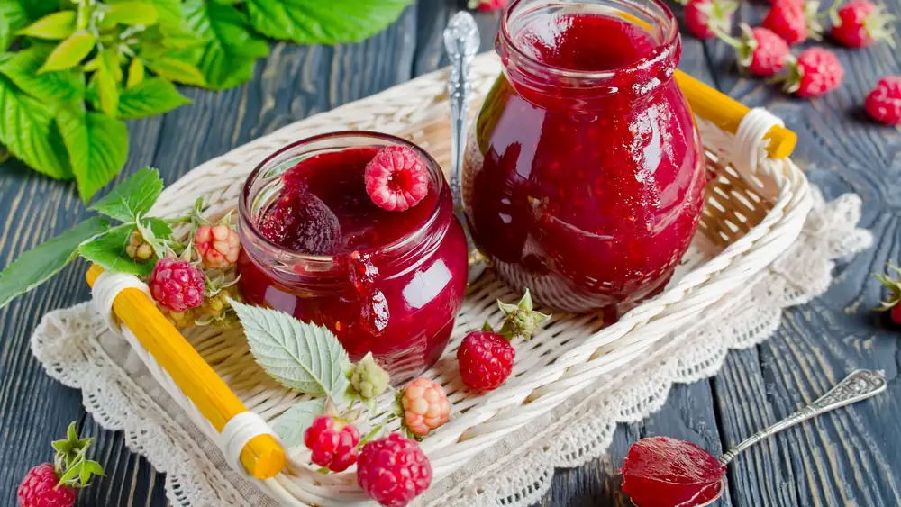 Homemade raspberry marmalade