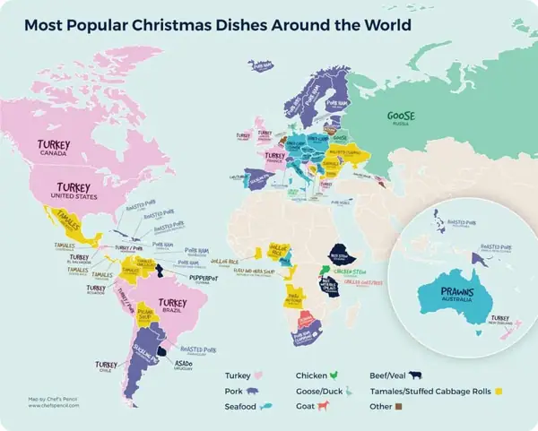 Los platos navideños más populares del mundo