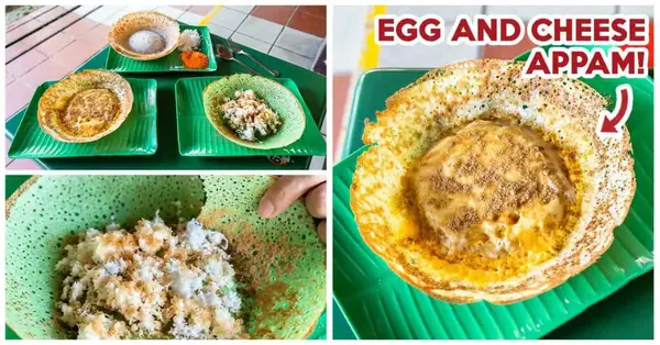 El Sr. Appam: Vendedor ambulante vietnamita vende appams en el centro de comida Maxwell