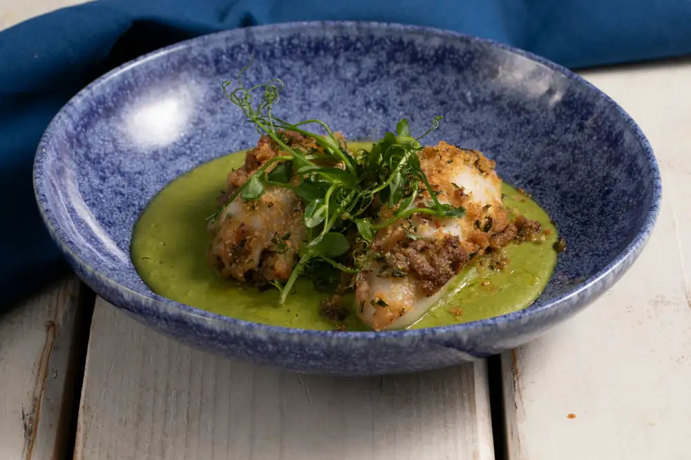 Sicilian Stuffed Squid with Pea Purée