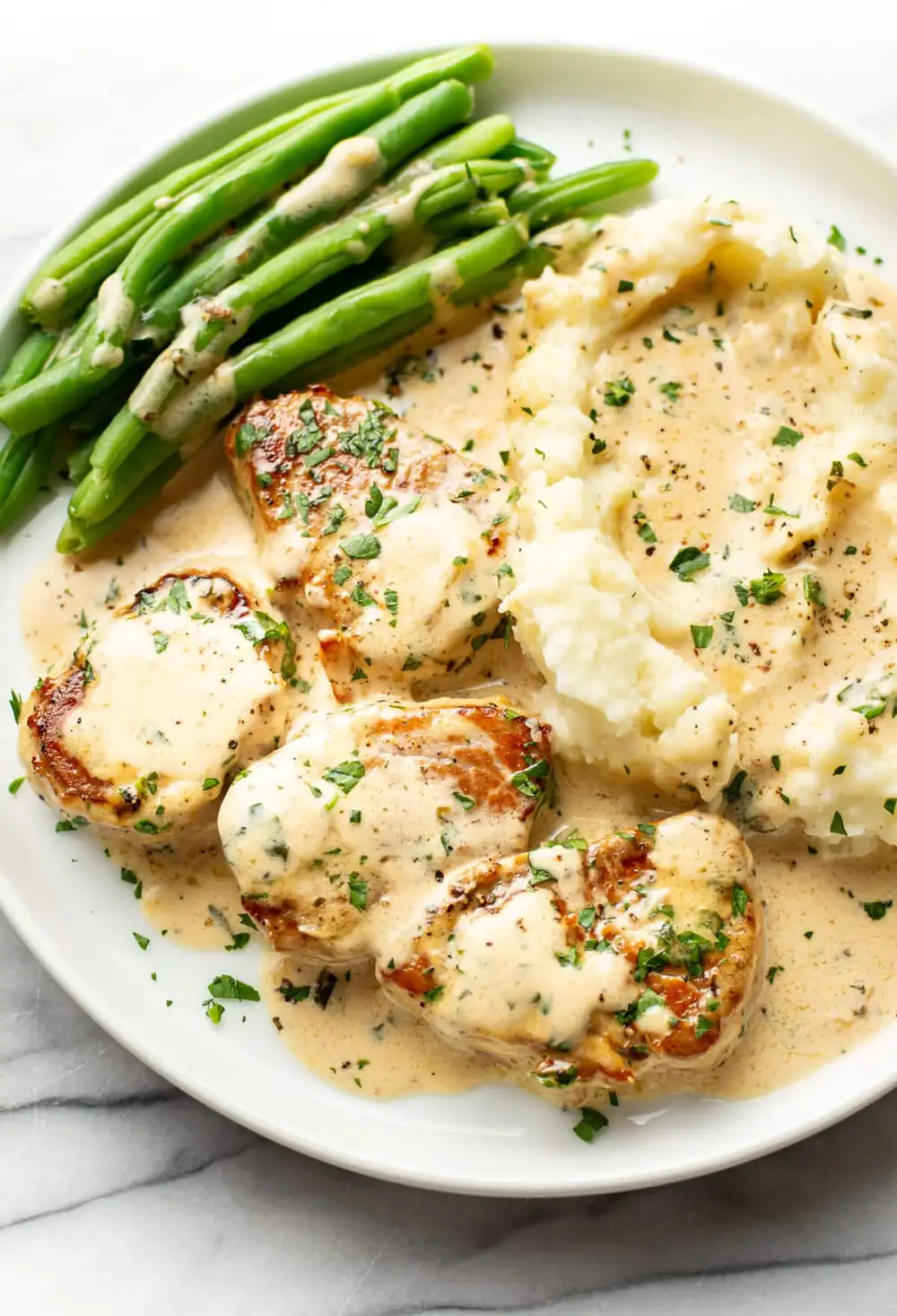 Creamy White Wine Pork Tenderloin
