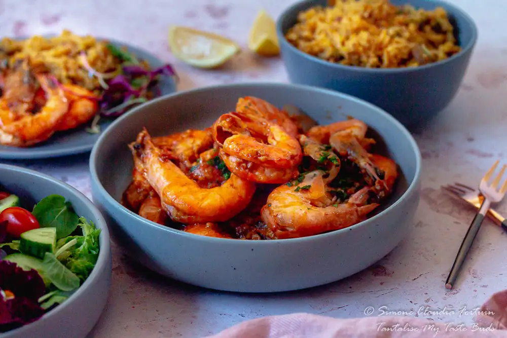 Finger-licking Peri Peri Garlic Butter Prawns Fry