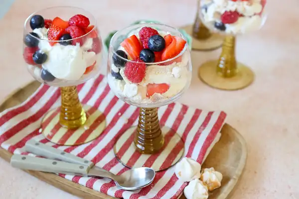 Eton mess with red fruit