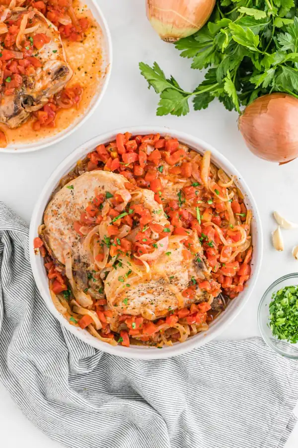 Chuletas de cerdo a la pizzaiola