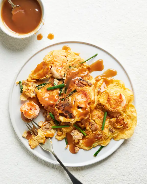 Pork and Prawn Egg Foo Young
