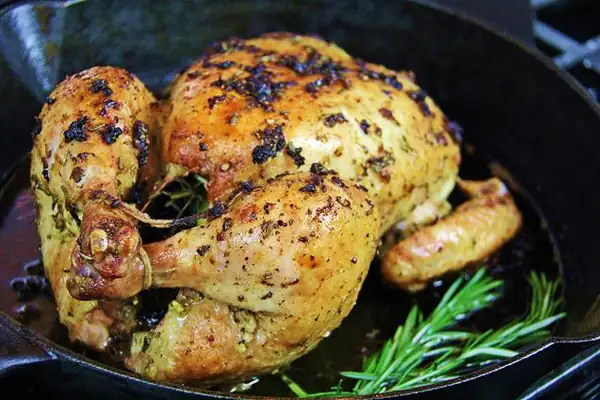 Simple Garlic Rosemary Roasted Chicken
