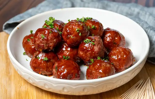 Perfectly Smoked Meatballs with a Sticky BBQ Glaze