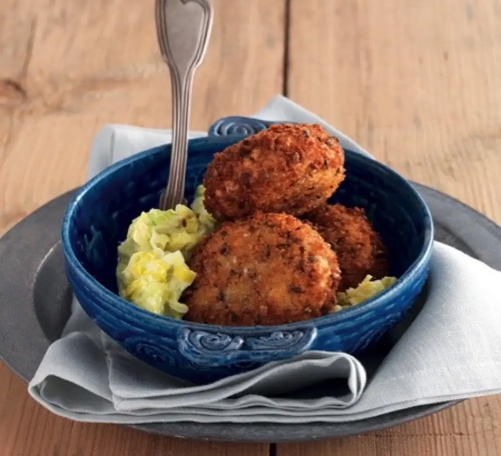 Veal and Carrot Meatballs with Leek Sauce