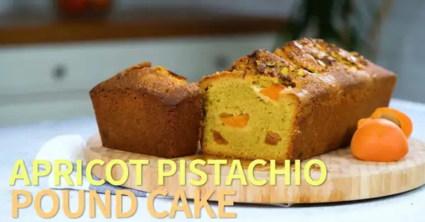 An unexpectedly good match, Apricot Pistachio Pound Cake