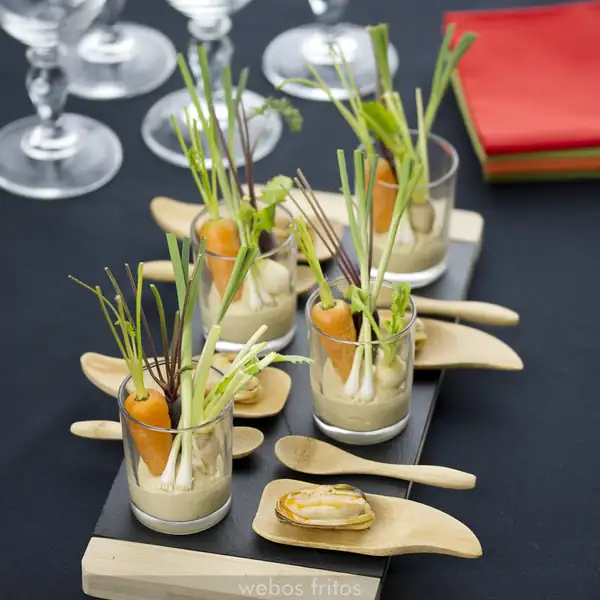 Mussel pâté with crudités