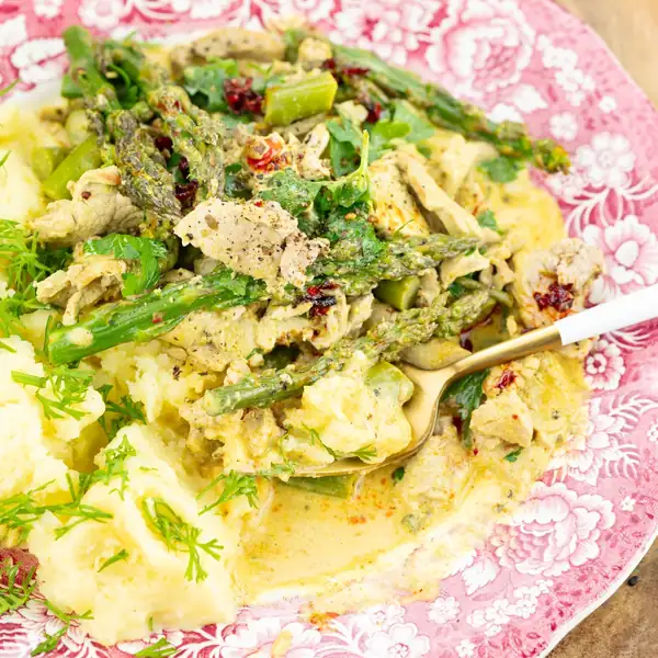 Pork tenderloin with asparagus