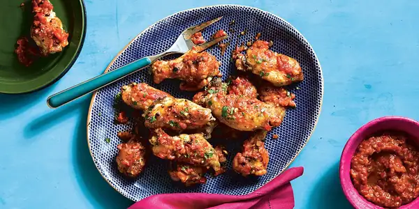 Bahian-Style Chicken Wings With Spicy Tomatoes and Coconut Sauce