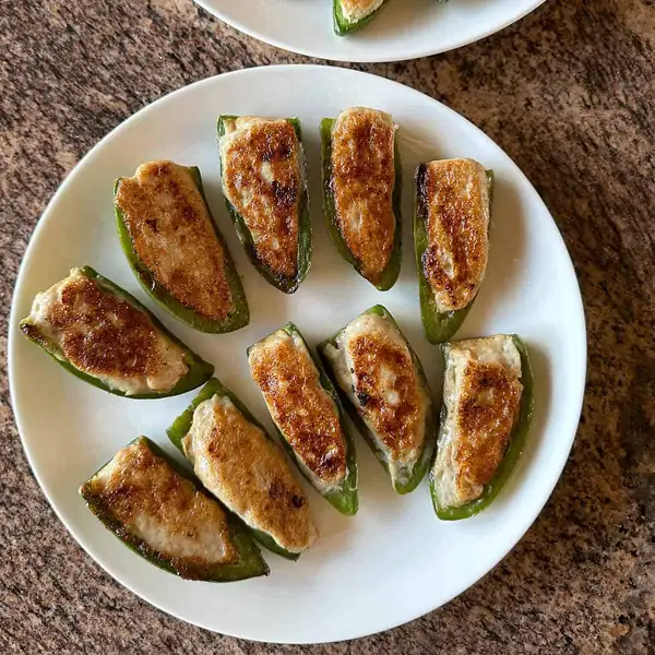 Fish Paste Stuffed Peppers