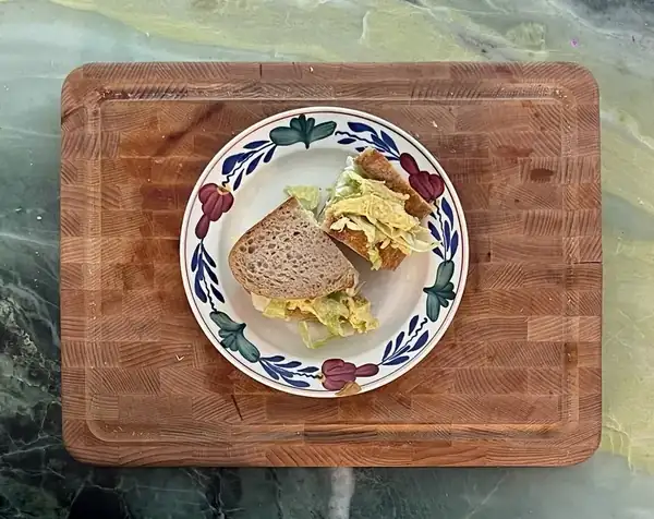 Chicken curry salad sandwich