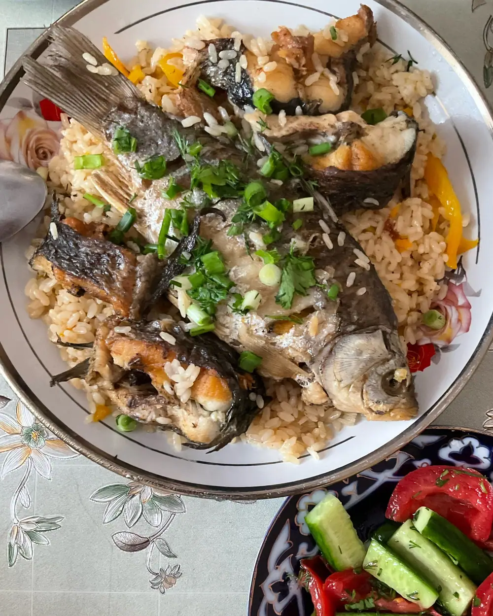 Receta de plov de pescado uzbeko
