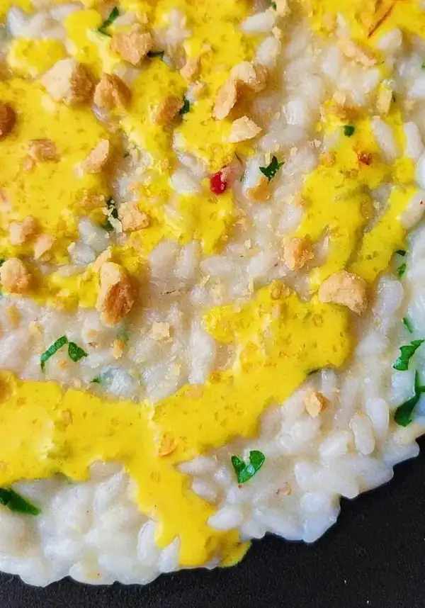 AOP RISOTTO AND SAFFRON FONDUE