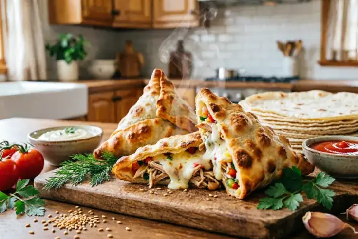 Warming Lavash Triangles: Fry in a Pan, Choose Your Fillings