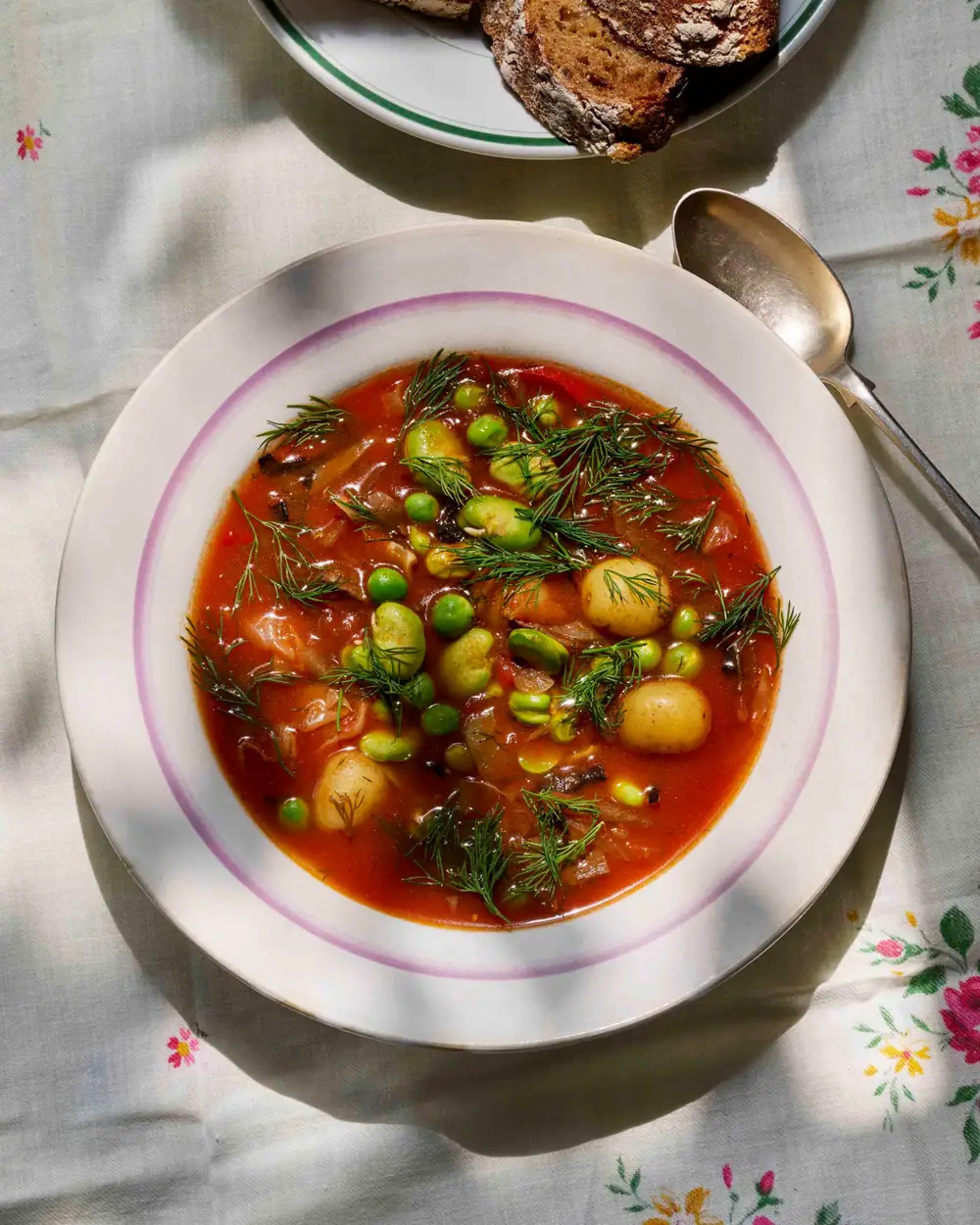 Spring Borshch With Peas and Wild Mushrooms Recipe