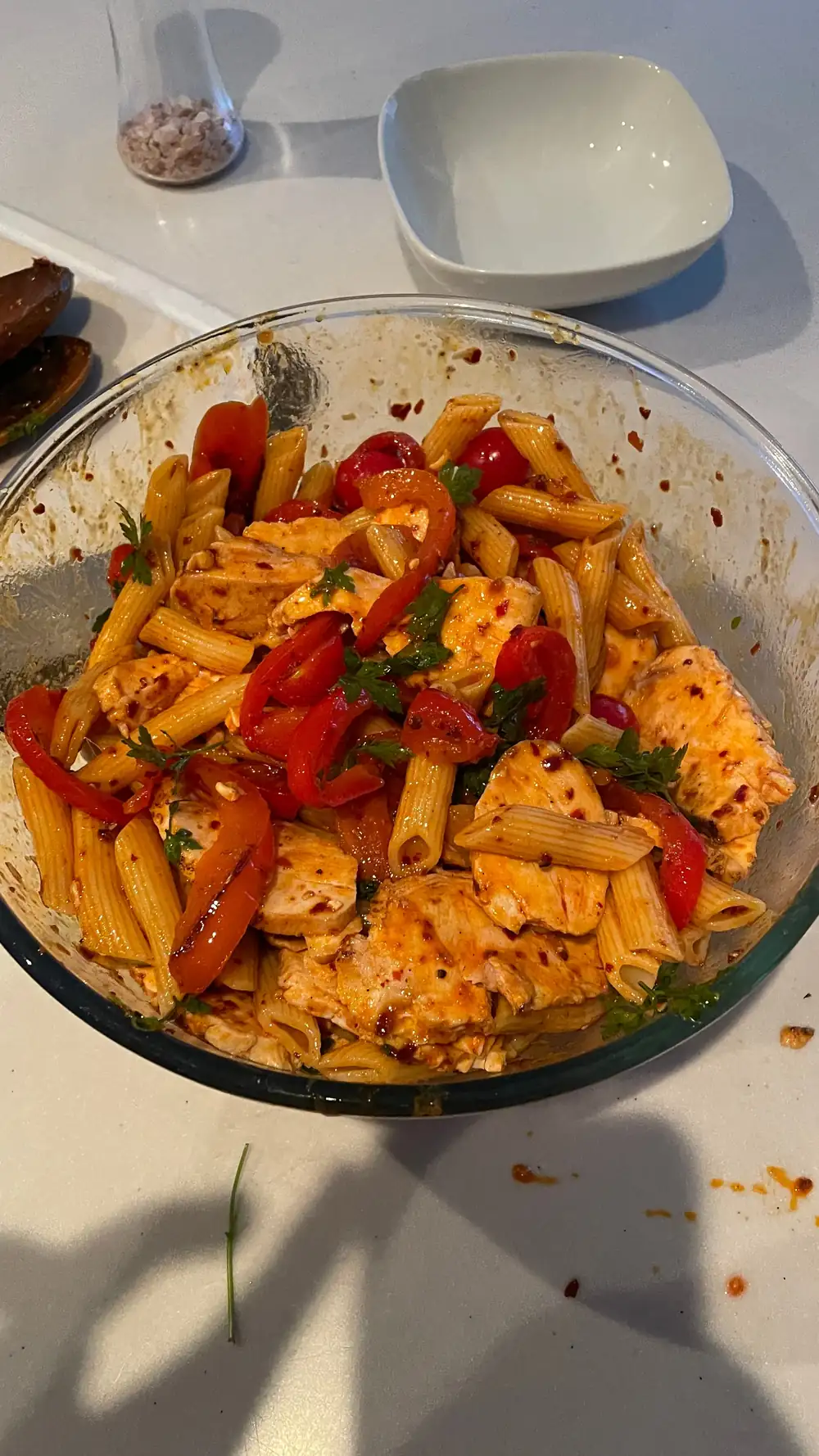 Harissa Tomato Pasta Salad