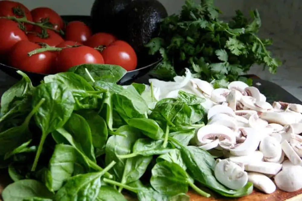 Crispy Spinach, Mushroom and Onion Quesadillas