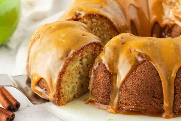 Apple Bundt Cake with Caramel Sauce