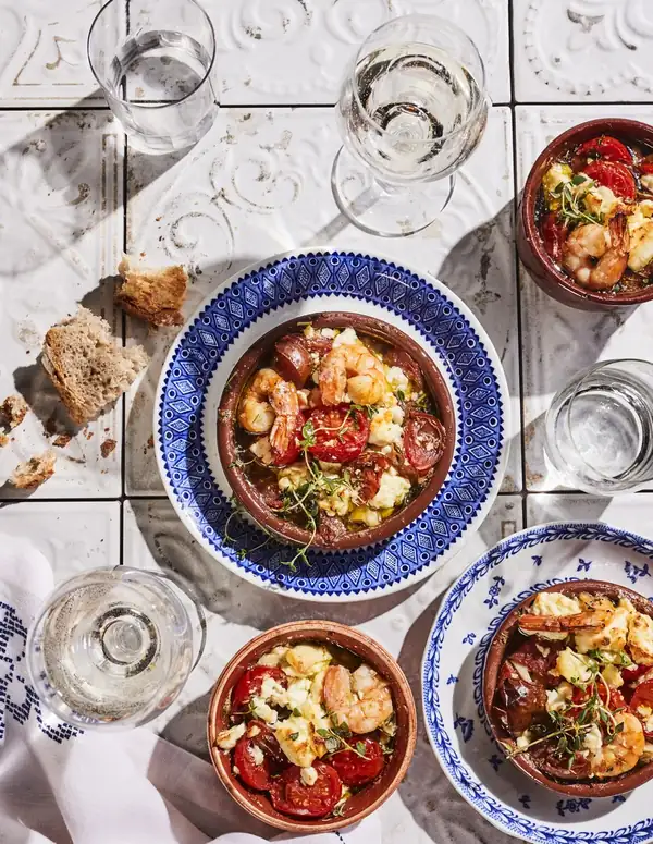 Greek shrimp casserole