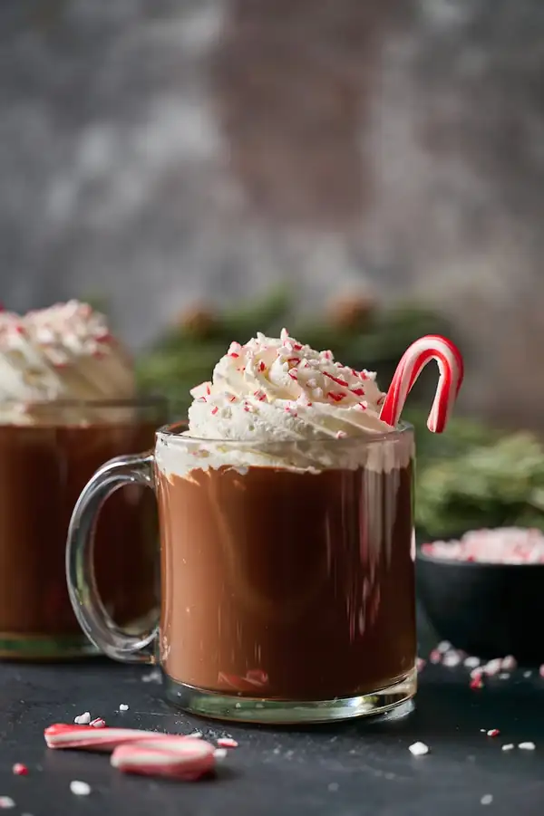 Boozy Peppermint Hot Chocolate