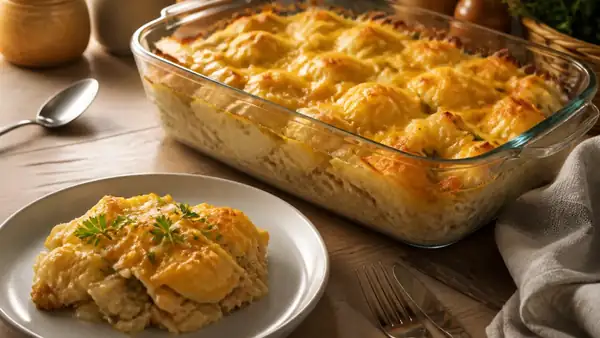 “Lazy Wife” Dumpling Casserole: I whipped this up in 20 minutes, this recipe will save the evening