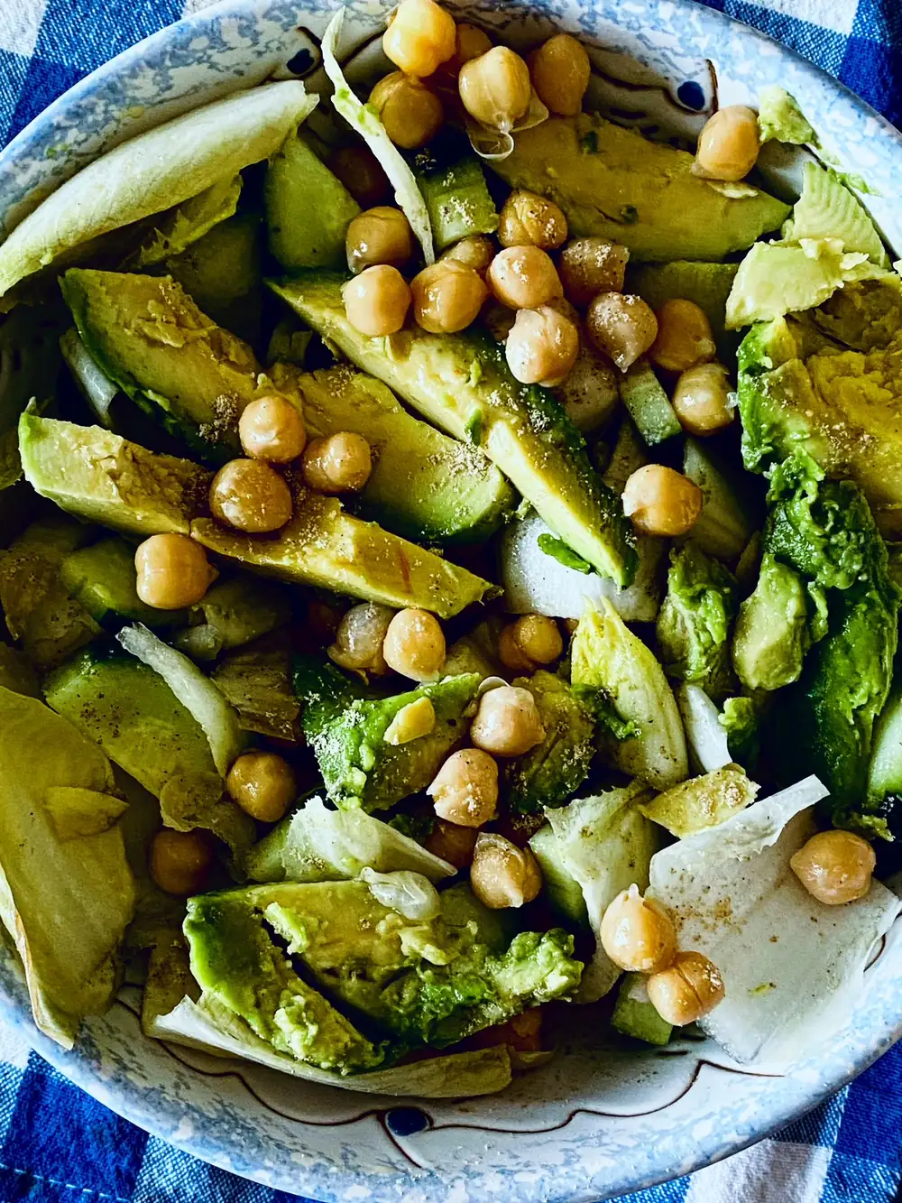 Iceberg Lettuce, Avocado Chickpea Salad