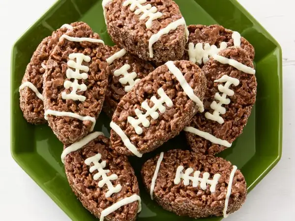 Football Marshmallow Crispy Treats