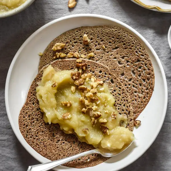 Brittany-Style Buckwheat Pancakes and my Favorite Apple Compote Recipe