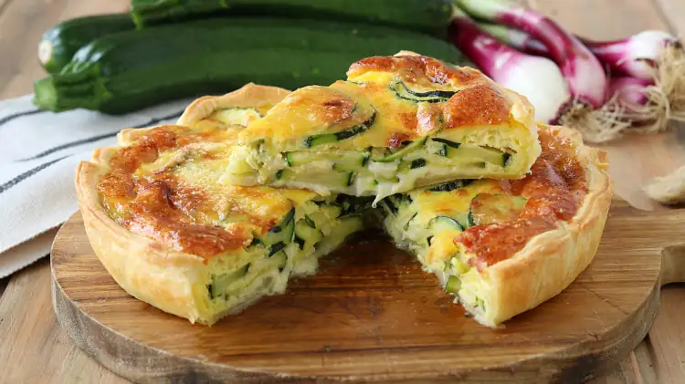 Savory courgette pie