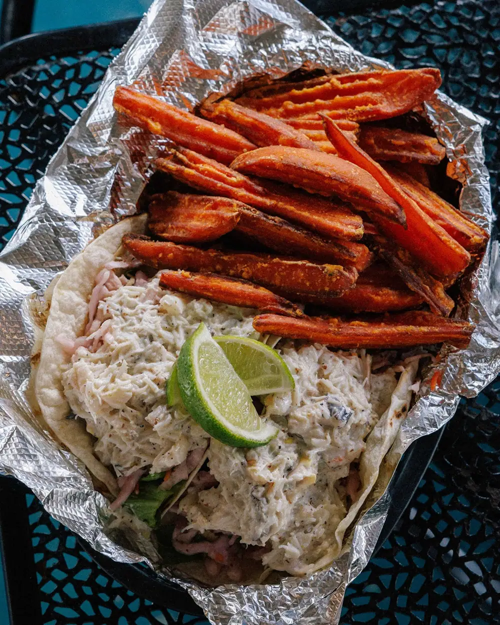 Stone Crab Tacos With Cabbage Slaw Recipe