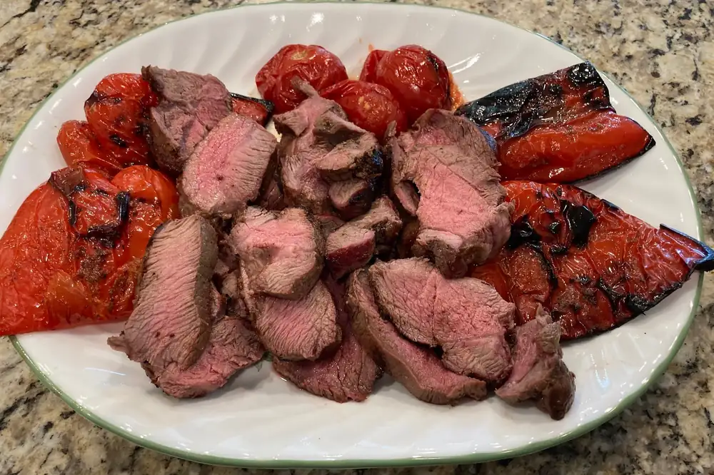Butterflied leg of lamb, grilled Armenian style