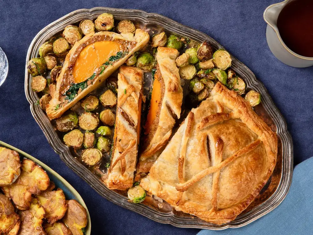 Butternut squash Wellington (squash in puff pastry)