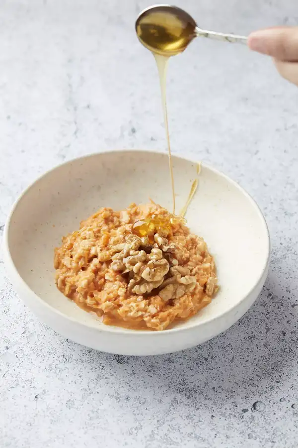 Carrot cake oatmeal porridge