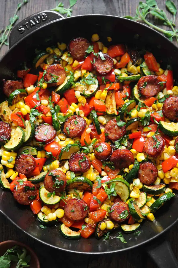 Sausage and Veggies Skillet