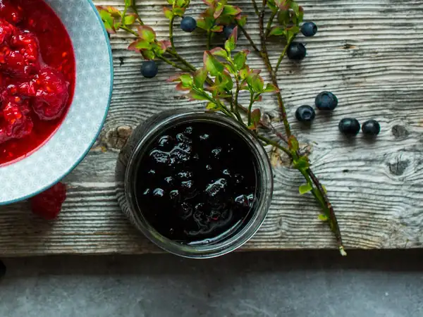 Homemade blueberry jam