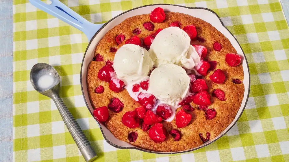 Raspberry–Brown Butter Skillet Cake