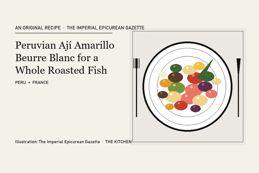 Ají amarillo beurre blanc peruano para un pescado entero asado