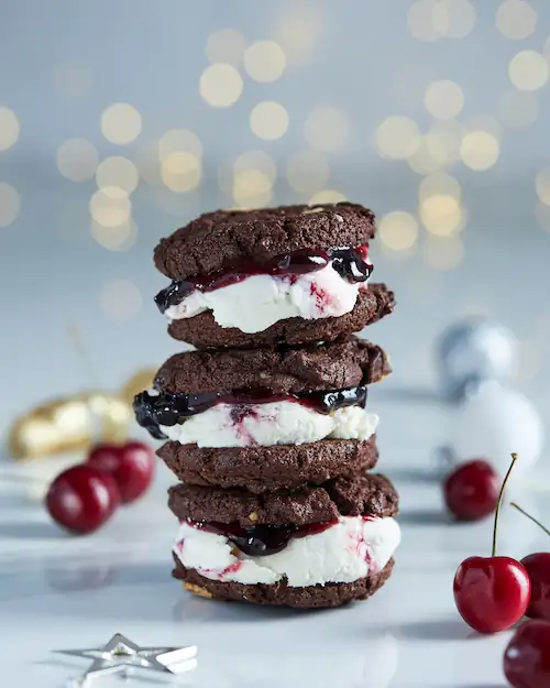 3-ingredient Black Forest Ice Cream Sandwich