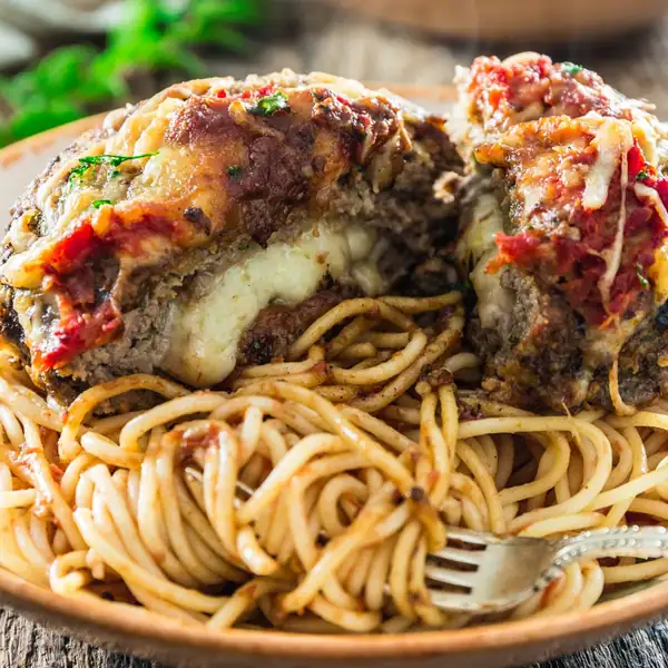 Cheese Stuffed Polpettone