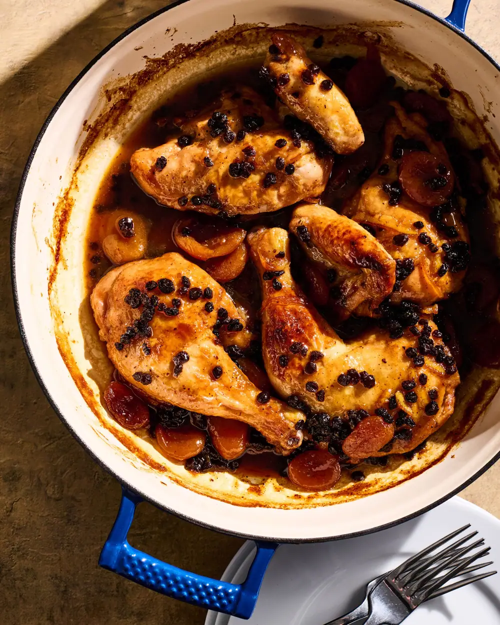 Roast Chicken with Apricots and Currants Recipe