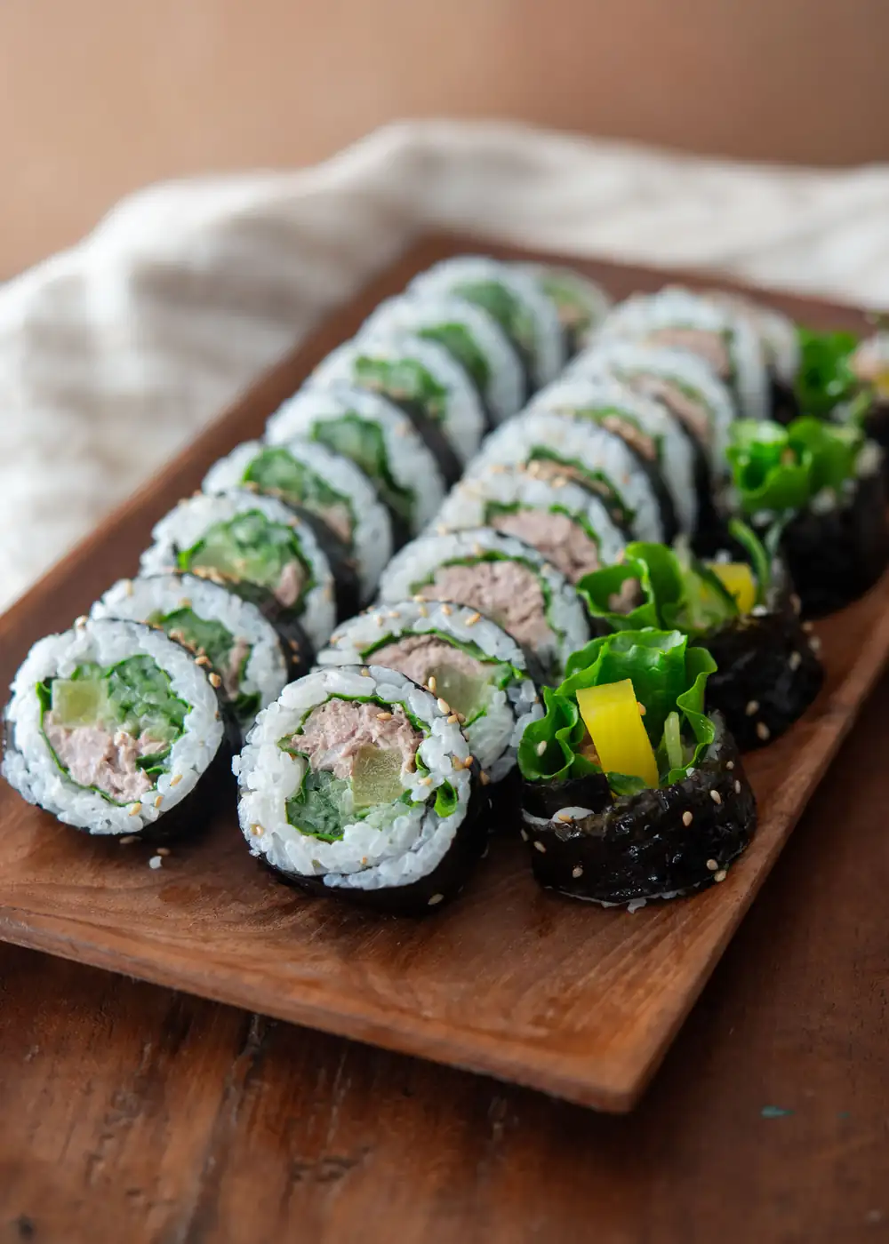 Tuna Cucumber Kimbap (Chamchi Kimbap)