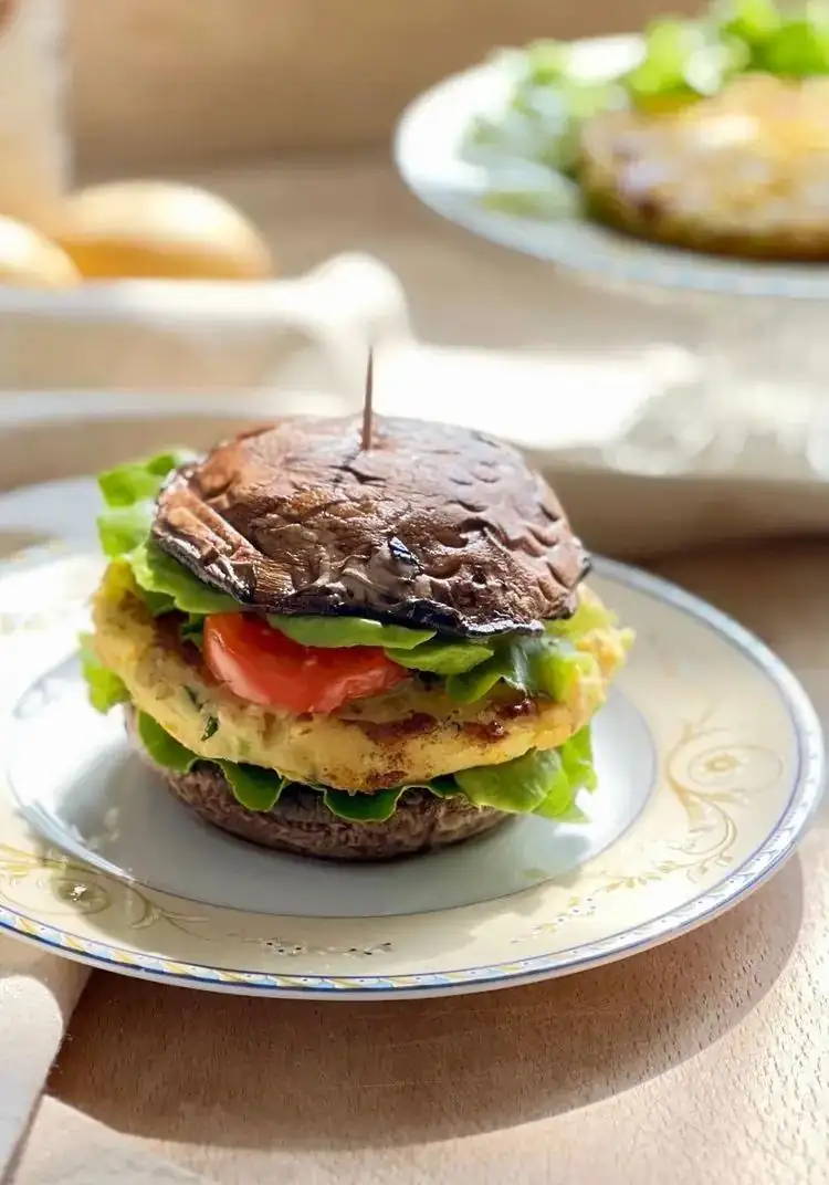 Saffron Portobello Veg Burger